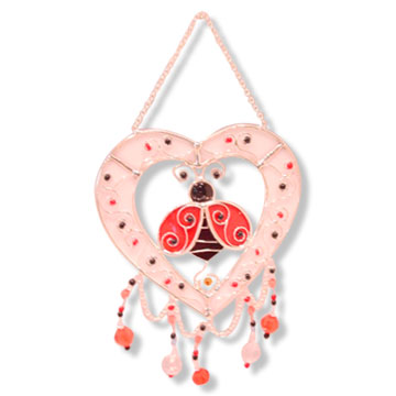 Wind Chime With Heart Designs